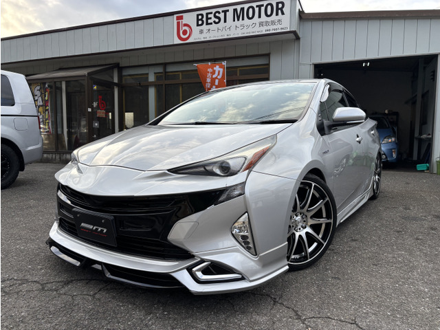 プリウス 1.8 S エムズスピードリアエアロ4本出しマフラー
