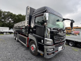 車両右側前面:三菱ふそうスーパーグレートロングハイルーフダンプ!! 平成26年車//積載9400㎏//荷台6500//新明和/車検R8.12迄/オートコボレーン/F7/ETC/カーナビ/ドラレコ/TV 等