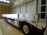 荷台内寸:955&times;240&times;38 山田車体工業 七方開 アルミアオリ 支柱脱着可 ステンレスヒンジ 床フック15対 落とし込みフック9対 前立てアルミ縞鋼板張り/LED作業灯2個