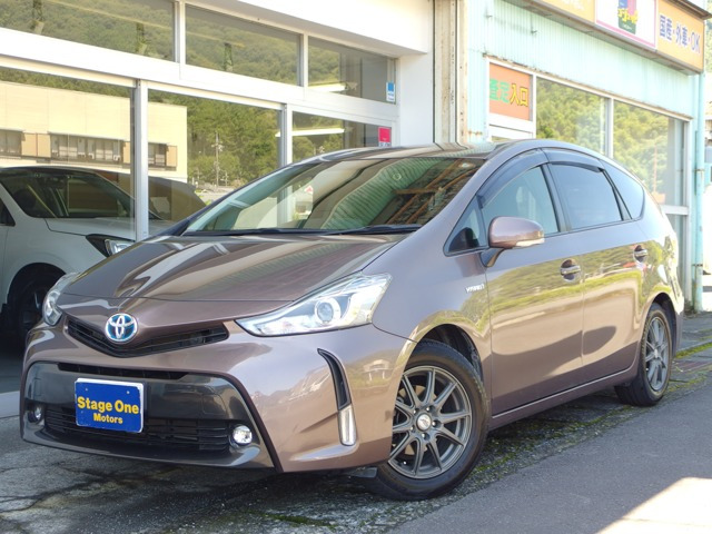 プリウスα 1.8 G 後期モデル 純正アルミ車内 ナビ
