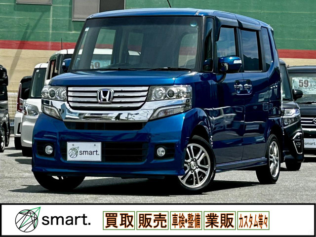 N-BOXカスタム G Lパッケージ 4WD 電スラ/社外ナビ/AUX/バックカメラ