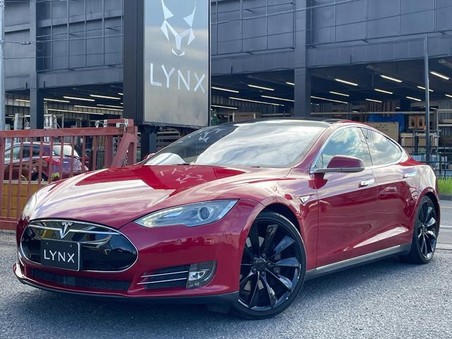 モデルS 85 ベージュ革 サンルーフ 禁煙車 ETC