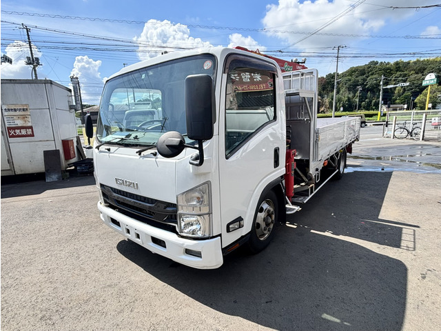 エルフ  ワイド超ロング 3段Rクレーン車