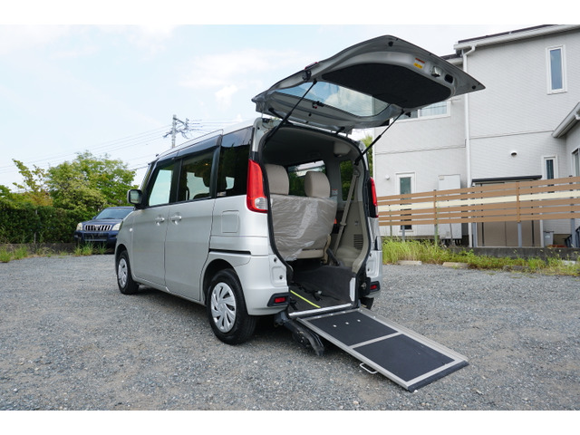 スペーシア X ウィズ 車いす移動車 リアシート付 スローパー ワンオーナー