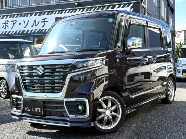スペーシアカスタム ハイブリッド(HYBRID)  XSターボ 純正8インチナビ フルセグテレ...