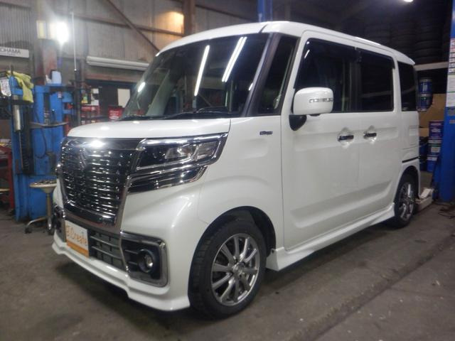 スペーシアカスタム ハイブリッド(HYBRID)  XSターボ 4WD 本州仕入 ナビ TV B/T Bカメラ