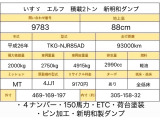 エルフ  2トン ダンプ 新明和製 全低床 MT
