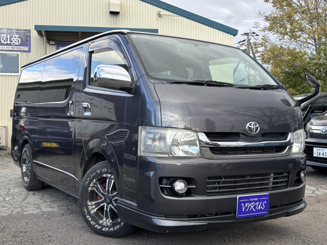 ハイエースバン 3.0 スーパーGL ロング ディーゼル 4WD 両側スライドドア アルミホイ...