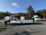 左側・アオリ開:三菱ファイターH28,車検1年付,積載約7トン,4段フックインクレーン(TADANO製TM-ZE364HR),ラジコン付,ワイドロング,SLD,HSA,ETC,タコグラフ,取扱書等
