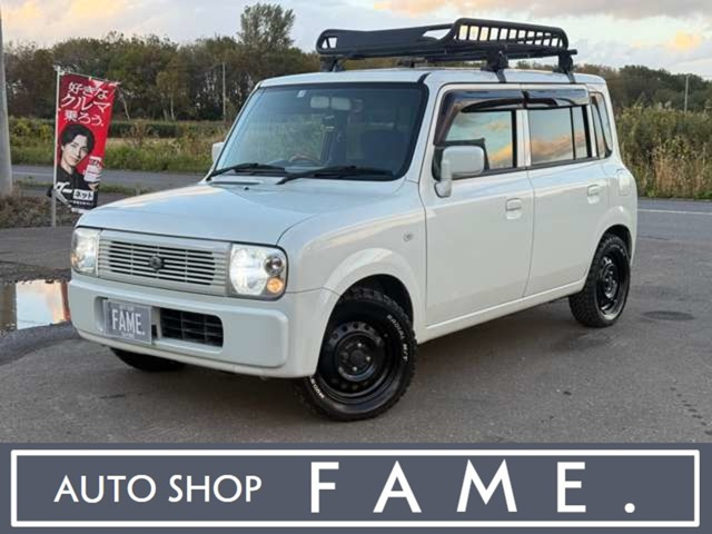 アルトラパン  X 4WD マッドタイヤ 社外ステアリング 冬タイヤ ルーフラック 社外ナビ