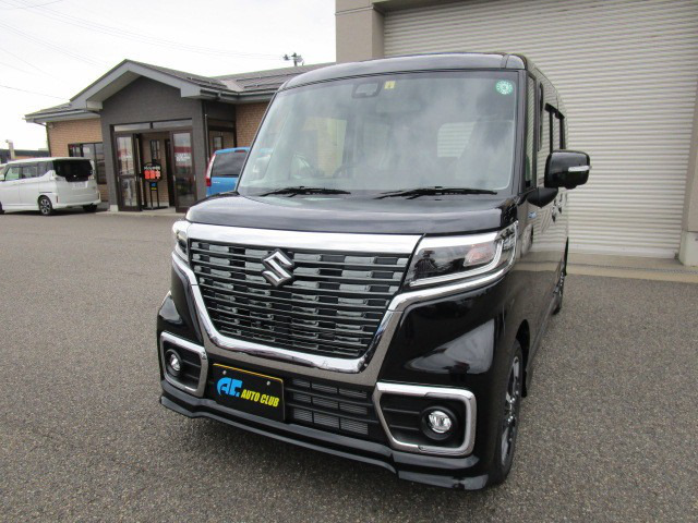 中古車 スズキ スペーシアカスタム ハイブリッド Xs 4wd 登録済未使用車 4km ブラック 新潟県 195万円 中古車情報 中古車 検索なら 車選び Com