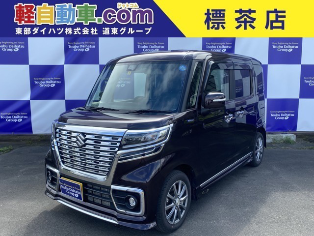 中古車 スズキ スペーシアカスタム ハイブリッド Hybrid Xs 4wd の中古車詳細 37 000km パープル 北海道 180万円 中古車情報 中古車検索なら 車選びドットコム 車選び Com