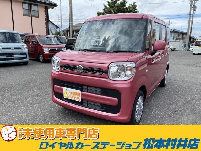 中古車 スズキ スペーシア ハイブリッド G 登録済未使用車 km ピンクパール 長野県 124 9万円 中古車情報 中古車検索なら 車選びドットコム