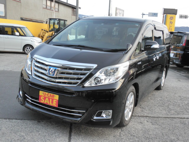 中古車 トヨタ アルファードハイブリッド 2 4 G 4wd の中古車詳細 61 000km ブラック 青森県 245万円 中古車情報 中古車検索なら 車選びドットコム 車選び Com