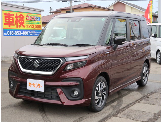 中古車 スズキ ソリオバンディット 1 2 ハイブリッド Hybrid Mv 4wd の中古車詳細 登録済未使用車 11km ワインレッド 秋田県 234万円 中古車情報 中古車検索なら 車選びドットコム 車選び Com