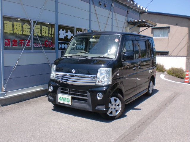 中古車 スズキ エブリイワゴン Pzターボ 4wd の中古車詳細 61 000km ブラック 青森県 79万円 中古車情報 中古車 検索なら 車選びドットコム 車選び Com