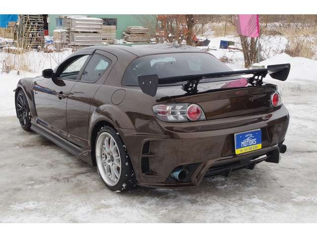 中古車 マツダ RX-8 ベースモデル 自社分割/GTウィング/カスタムペイント の中古車詳細 (76,000km, ブラウン, 北海道,  79.8万円) | 中古車情報・中古車検索なら【車選びドットコム（車選び.com）】