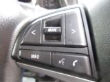 ステアリングの左側には、オーディオを操作するボタンがあります。