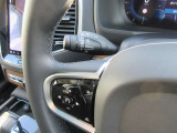 全車速追従機能付ACC(アダプティブクルーズコントロール)が長距離ドライブの疲労を軽減します、操作スイッチはハンドル左側に配置されています。