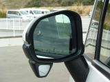 サイドビューサポートミラー(助手席側)。運転席から見えない左前方が見える。