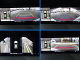 前後左右、4つのカメラが見えない部分の危険察知をサポートし、車両周辺の確認を支援する360°ビューモニター。