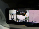 360度モニター搭載車ですので、低速時での不安を解消してくれます。この写真は右側はバックカメラですが、前進時にはフロントカメラにもなりますので歩行者や縁石なども確認することが可能です。