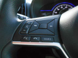 運転走行も画面に触れることなく手元操作が可能な便利なハンドルリモコン。
