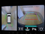全方位モニターです。車両を上から見たような映像をナビ画面に表示。車両周辺の状況をリアルタイムで確認出来ます。