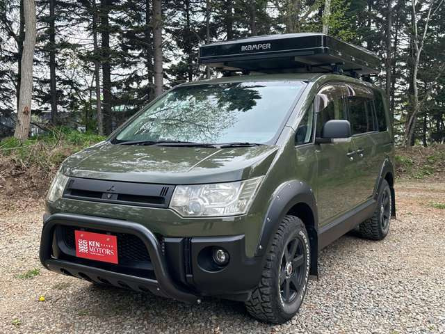 中古車 三菱 デリカD:5 2.4 G プレミアム 4WD ワンオーナー 両側パワスラ ルーフテント の中古車詳細 (103,000km,  オリジナルグリーン, 北海道, 205.8万円) | 中古車情報・中古車検索なら【車選びドットコム（車選び.com）】