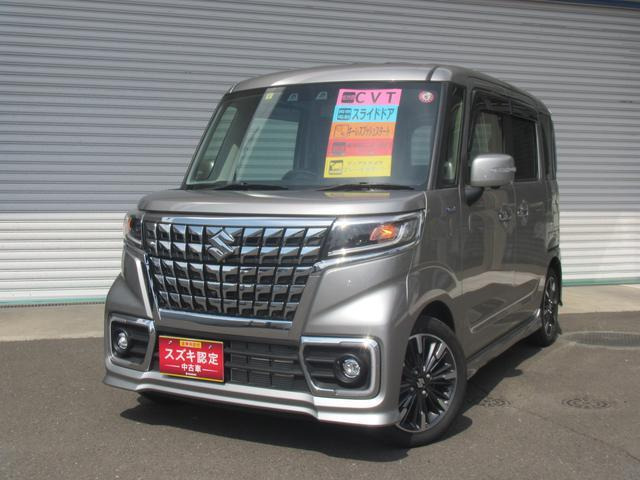 中古車 スズキ スペーシアカスタム ハイブリッド(HYBRID) XSターボ 4WD の中古車詳細 (6,000km, シルバー, 宮城県, 206.6 万円) | 中古車情報・中古車検索なら【車選びドットコム（車選び.com）】