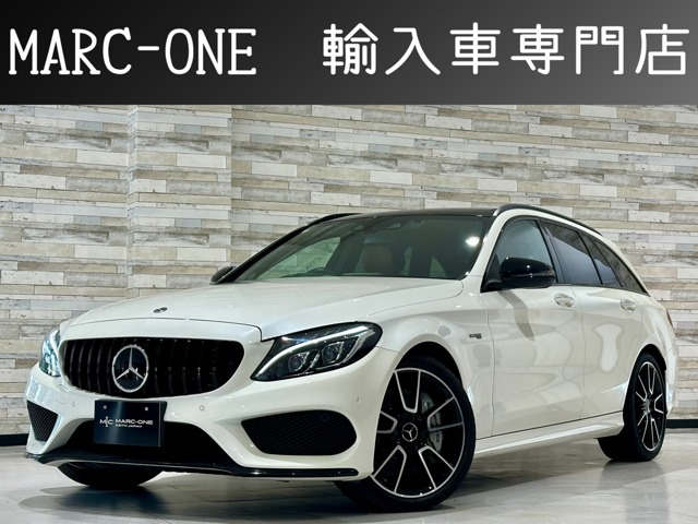 Cクラスワゴン AMG C43 4マチック 4WD 1年保証付 正規D 赤革 サンルーフ フルセグ