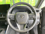 【純正革巻きステアリング】上質な革を使用することで、手にしっかり馴染みとても運転しやすいハンドルです♪