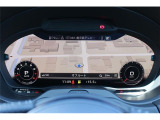 Audiバーチャルコックピット。操作もマルチファンクション付きステアリングホイールでダイレクトにコントロールできます。