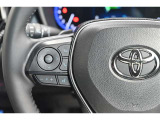 ステアリングスイッチ付き。前方から目を離すことなく操作することが可能です。