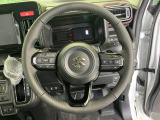 【純正革巻きステアリング】上質な革を使用することで、手にしっかり馴染みとても運転しやすいハンドルです♪