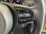 ハンドルにHondaセンシング系のクルーズコントロールやレーンキープアシストなどのスイッチが装備されています。ハンドルから手を離さず安全に操作できます。