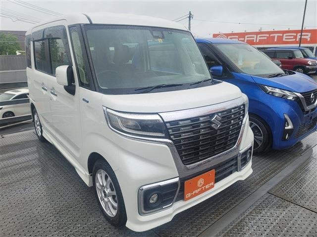 スペーシアカスタム ハイブリッド(HYBRID)  XSターボ 社外ナビBカメラ両側電動LEDヘ...
