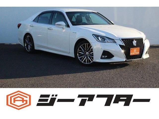 クラウンアスリート ハイブリッド 2.5 G 後期型OP18AW黒革ベンチレーション純正ナビ