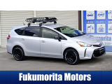 トヨタ プリウスα 1.8S リフトアップカスタム TERZOルーフバスケット ETC アルミ:FARM D10 タイヤ:トーヨー オープンカントリー R/T 純正ナビ フルセグTV CD/DVD Bluetooth FM/AM