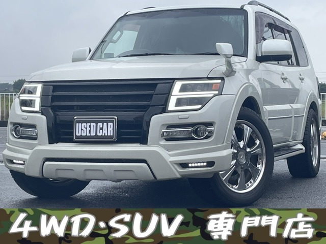 パジェロ 3.0 ロング GR 4WD 1オーナー4本出しマフラー 社外ライト ナビ