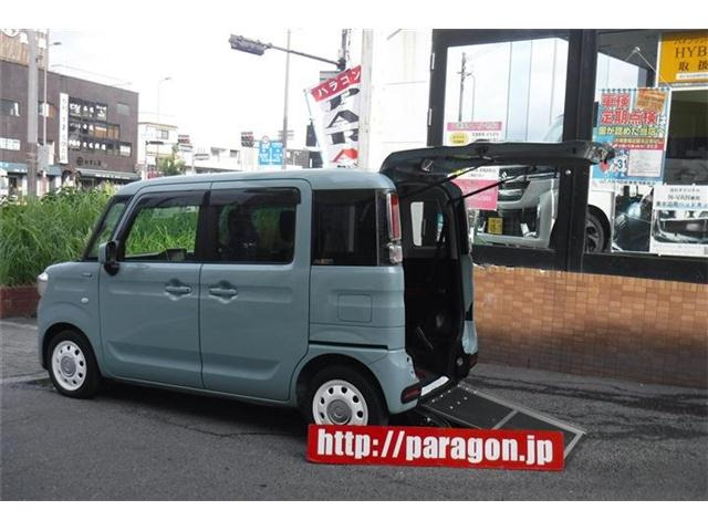 スペーシア ハイブリッド(HYBRID) X ウィズ 車いす移動車 リアシート付 ナビTVデュア...
