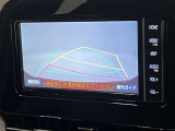 カラーバックガイドモニター!ハンドル切れ角に連動した予測線があり確認しやすい!