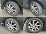 165/55R14 純正アルミホイール装着。タイヤはまだまだ使えます。