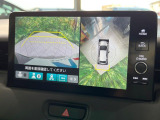 【マルチビューカメラシステム】専用のカメラにより、上から見下ろしたような視点で360度クルマの周囲を確認することができます☆死角部分も確認しやすく、狭い場所での切り返しや駐車もスムーズに行えます。
