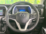 【純正革巻きステアリング】上質な革を使用することで、手にしっかり馴染みとても運転しやすいハンドルです♪