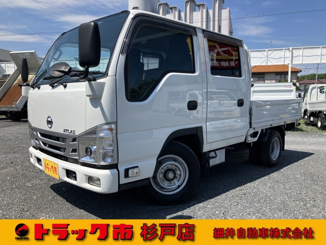 アトラス  積載1.55トン 超低床Wキャブ エルフOEM 外装仕上済み 6人乗り 5MT