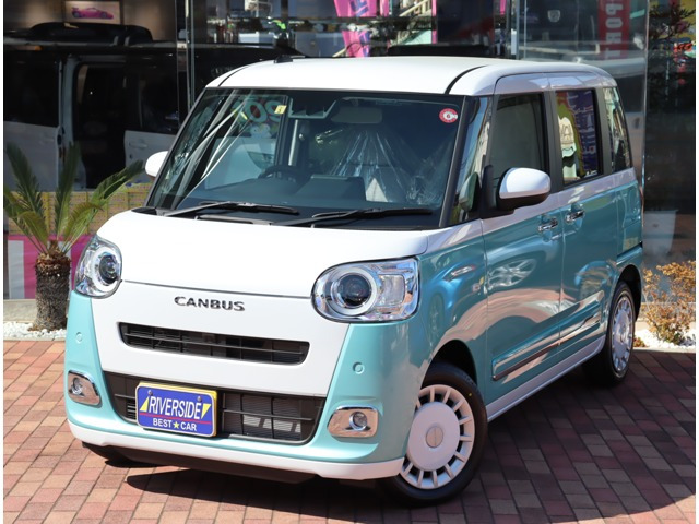 ムーヴキャンバス ストライプス G 届出済未使用車 Bカメラ付き 両側電動
