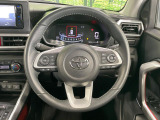 【純正革巻きステアリング】上質な革を使用することで、手にしっかり馴染みとても運転しやすいハンドルです♪