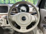 【純正革巻きステアリング】上質な革を使用することで、手にしっかり馴染みとても運転しやすいハンドルです♪
