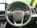 【純正革巻きステアリング】上質な革を使用することで、手にしっかり馴染みとても運転しやすいハンドルです♪